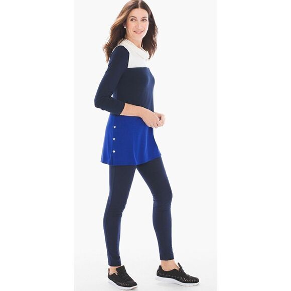 Chicos Zenergy Annie Colorblock Tunic size 3 or XL - Picture 2 of 13